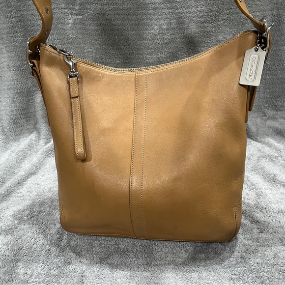 Vintage coach 9326 slim legacy hobo duffle tan crossbody - Picture 3 of 12